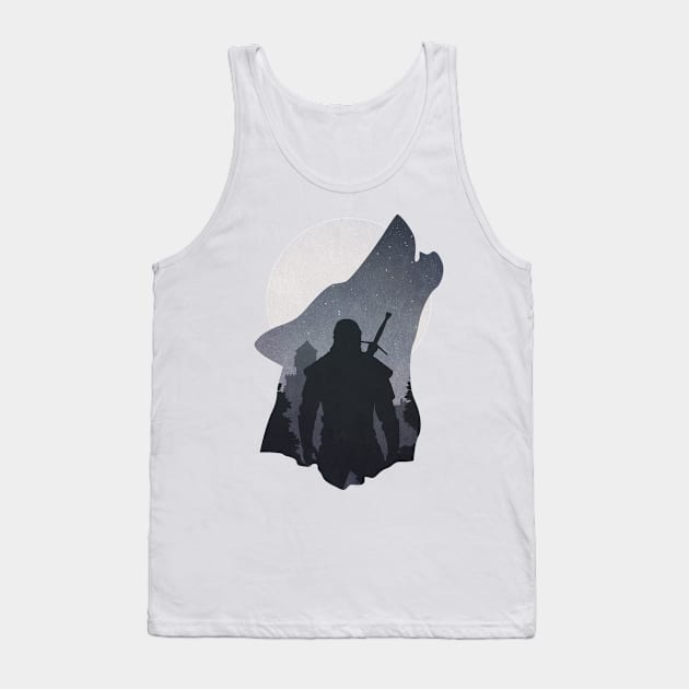 The Song of the White Wolf Tank Top by shewantedstorm